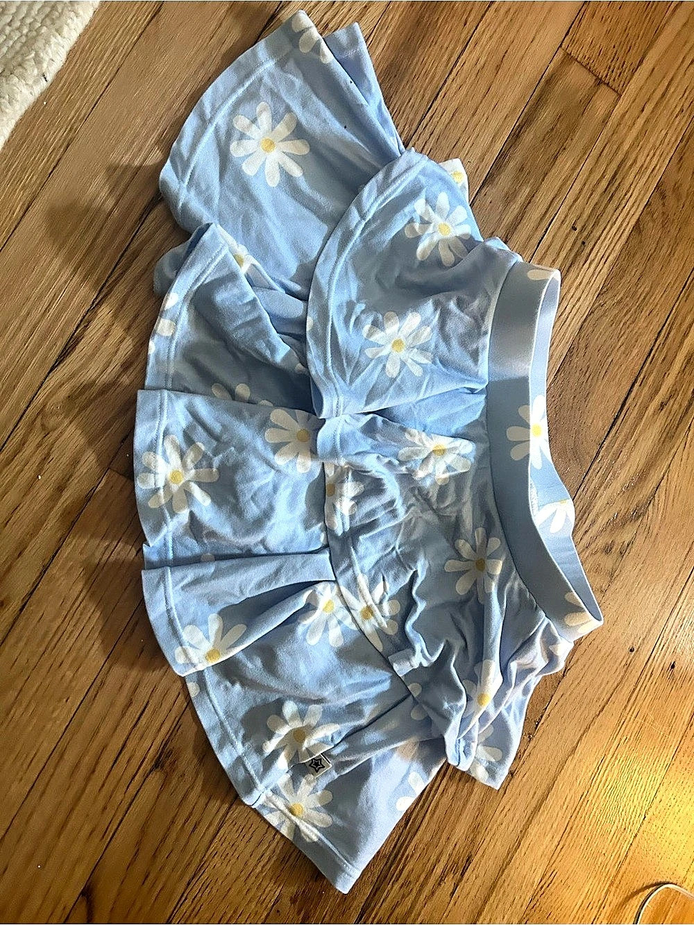 Pixie Lane Girls Floral Skirt Blue & White Size 7 Like New